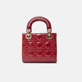 Lady Dior Mini Rojo Vernis