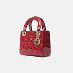 Lady Dior Mini Rojo Vernis