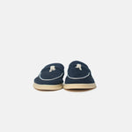 Loro Piana Summer Charms Walk Dark Blue/White Loafers