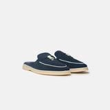 Loro Piana Summer Charms Walk Dark Blue/White Loafers