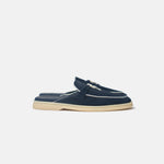 Loro Piana Summer Charms Walk Dark Blue/White Loafers