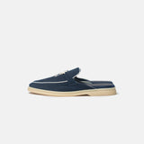 Loro Piana Summer Charms Walk Dark Blue/White Loafers