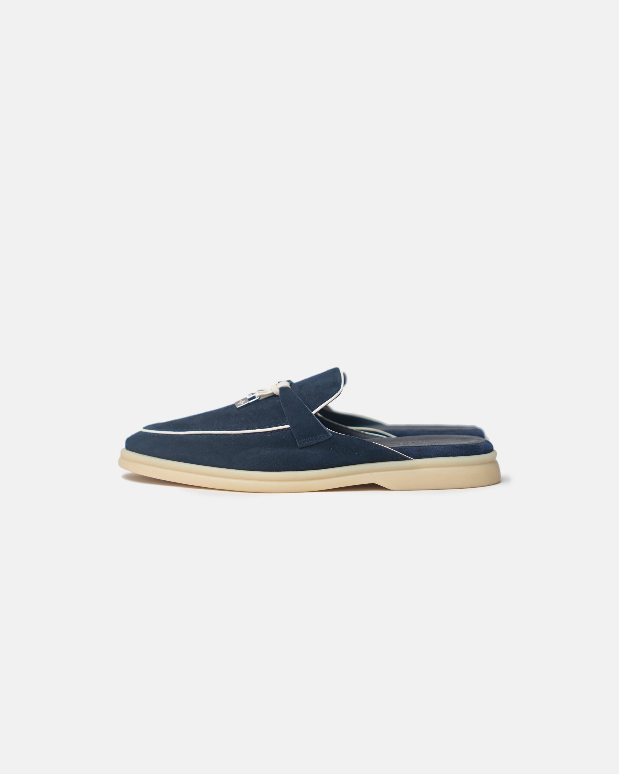 Loro Piana Summer Charms Walk Dark Blue/White Loafers