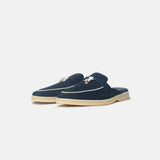 Loro Piana Summer Charms Walk Dark Blue/White Loafers