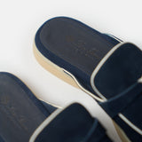 Loro Piana Summer Charms Walk Dark Blue/White Loafers