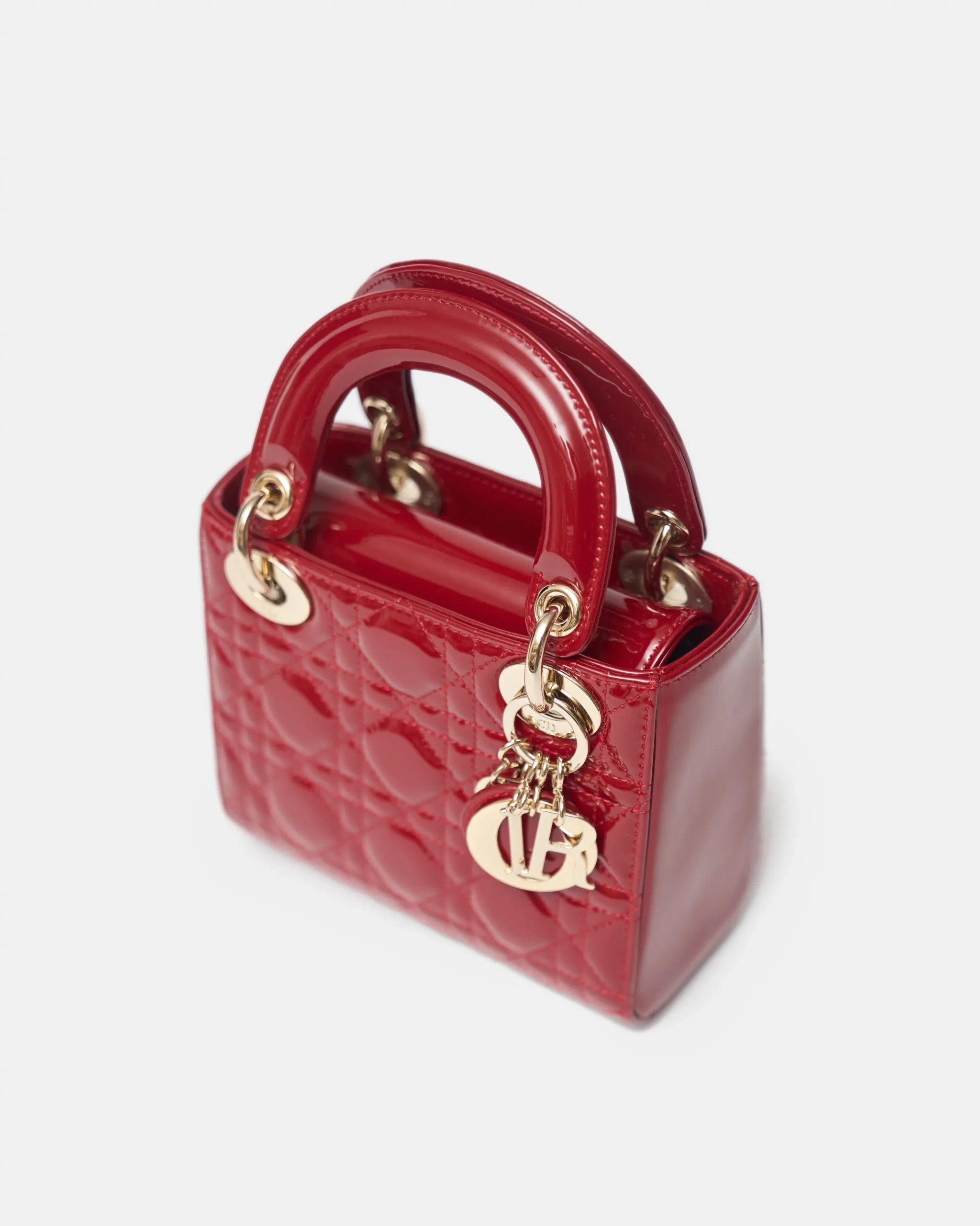 Lady Dior Mini Rojo Vernis