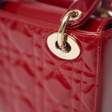 Lady Dior Mini Rojo Vernis