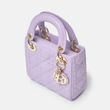 Dior Mini Lady Dior Lilac Bag Lambskin