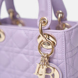 Dior Mini Lady Dior Lilac Bag Lambskin
