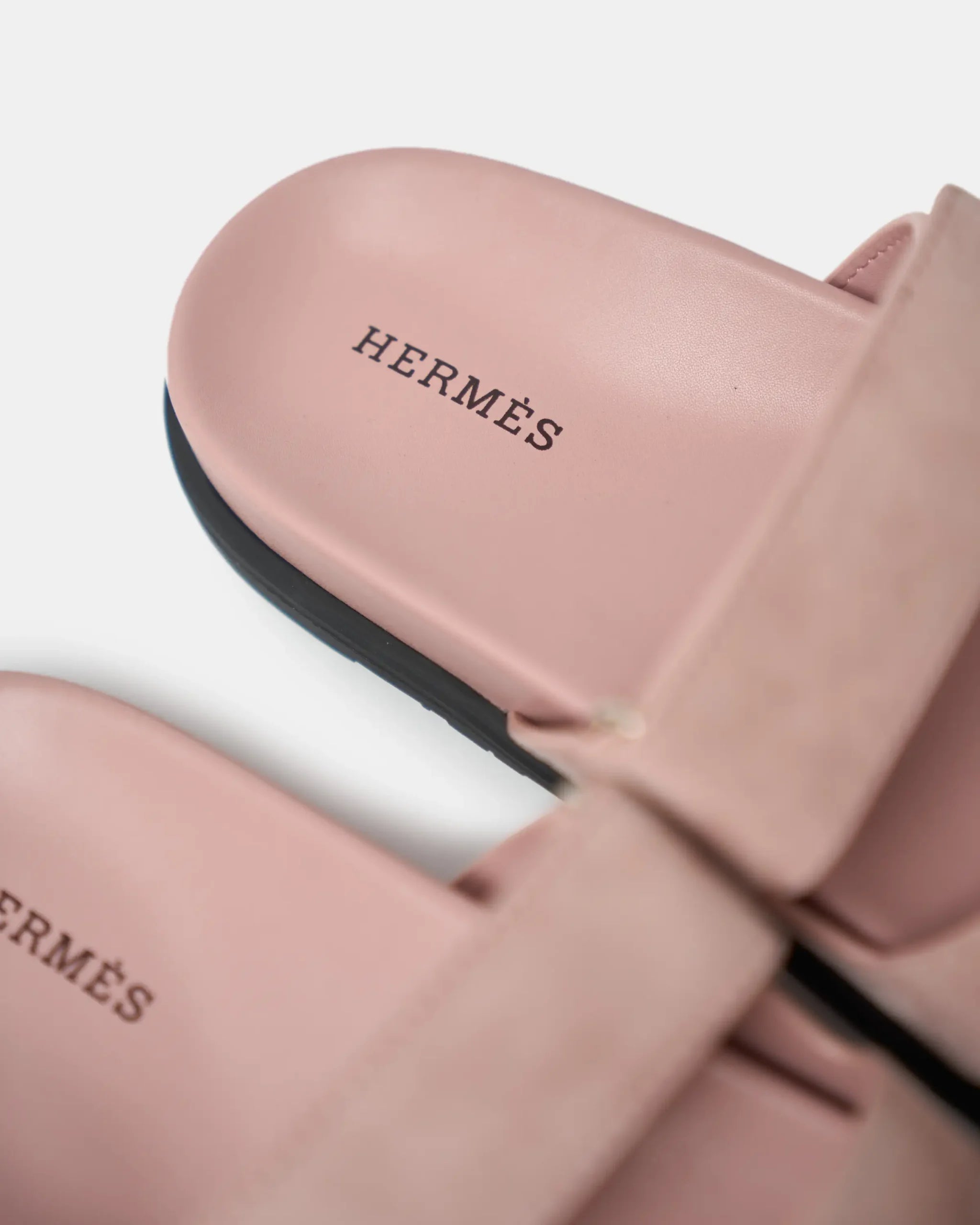 Hermès Chypre Rose Porcelain Suede Sandals