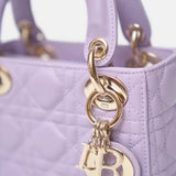 Dior Mini Lady Dior Lilac Bag Lambskin
