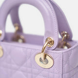 Dior Mini Lady Dior Lilac Bag Lambskin