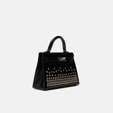 Hermès Mini Kelly 20 Black Cloute With Studs PHW