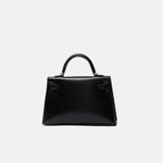 Hermès Mini Kelly 20 Black Cloute With Studs PHW
