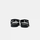Hermes Chypre Black Calfskin Sandal