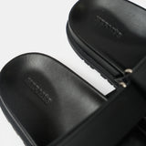 Hermes Chypre Black Calfskin Sandal