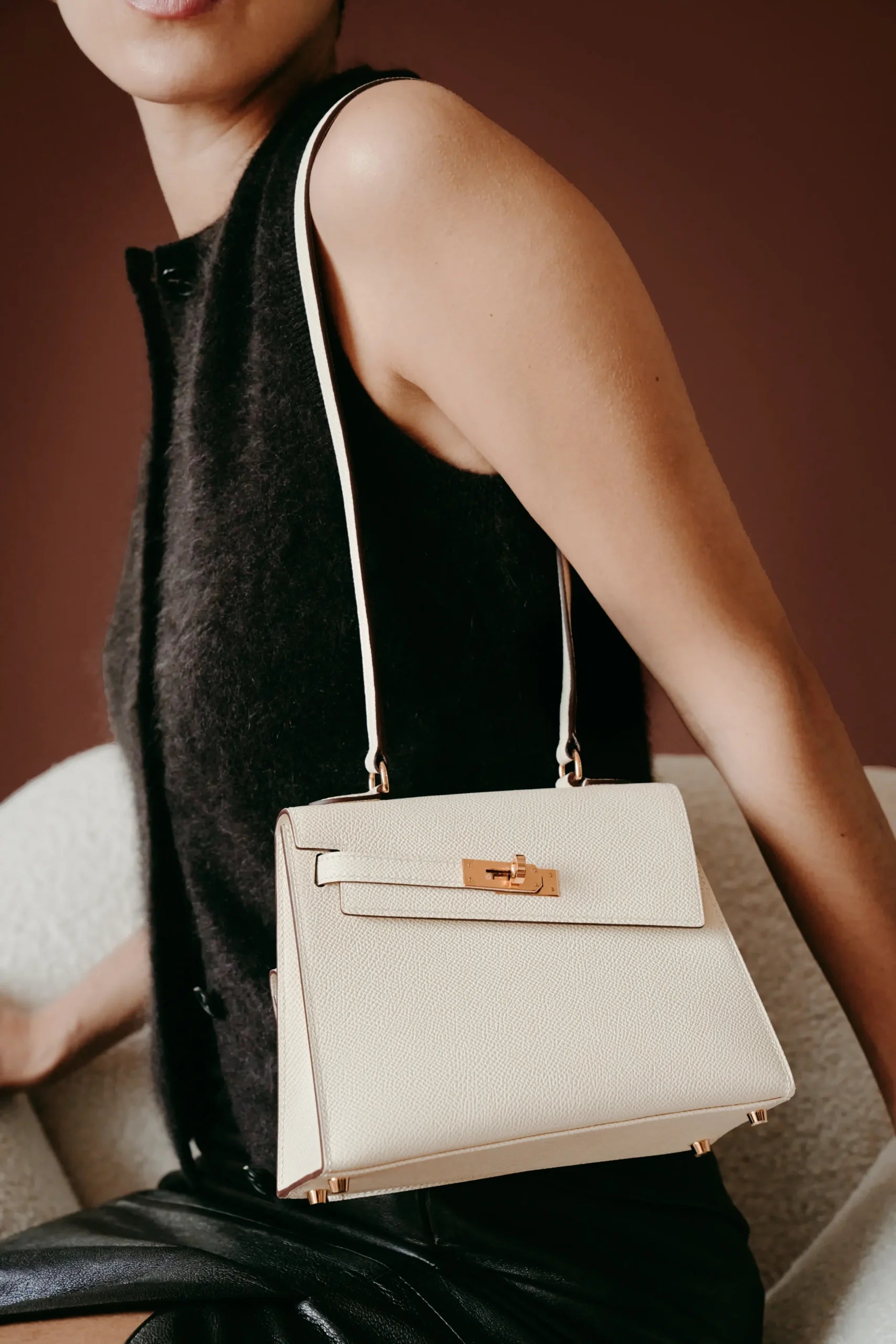 Hermès Mini Kelly Desordre 20 Nata Epsom GHW