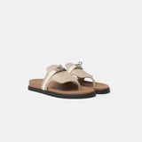 Hermès Empire Beige Mastic Beige Glaise Calfskin Sandals
