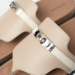 Hermès Empire Beige Mastic Beige Glaise Calfskin Sandals