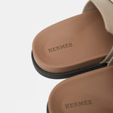 Hermès Empire Beige Mastic Beige Glaise Calfskin Sandals