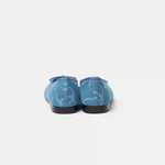 Chanel Printed Denim Blue Ballet Flats