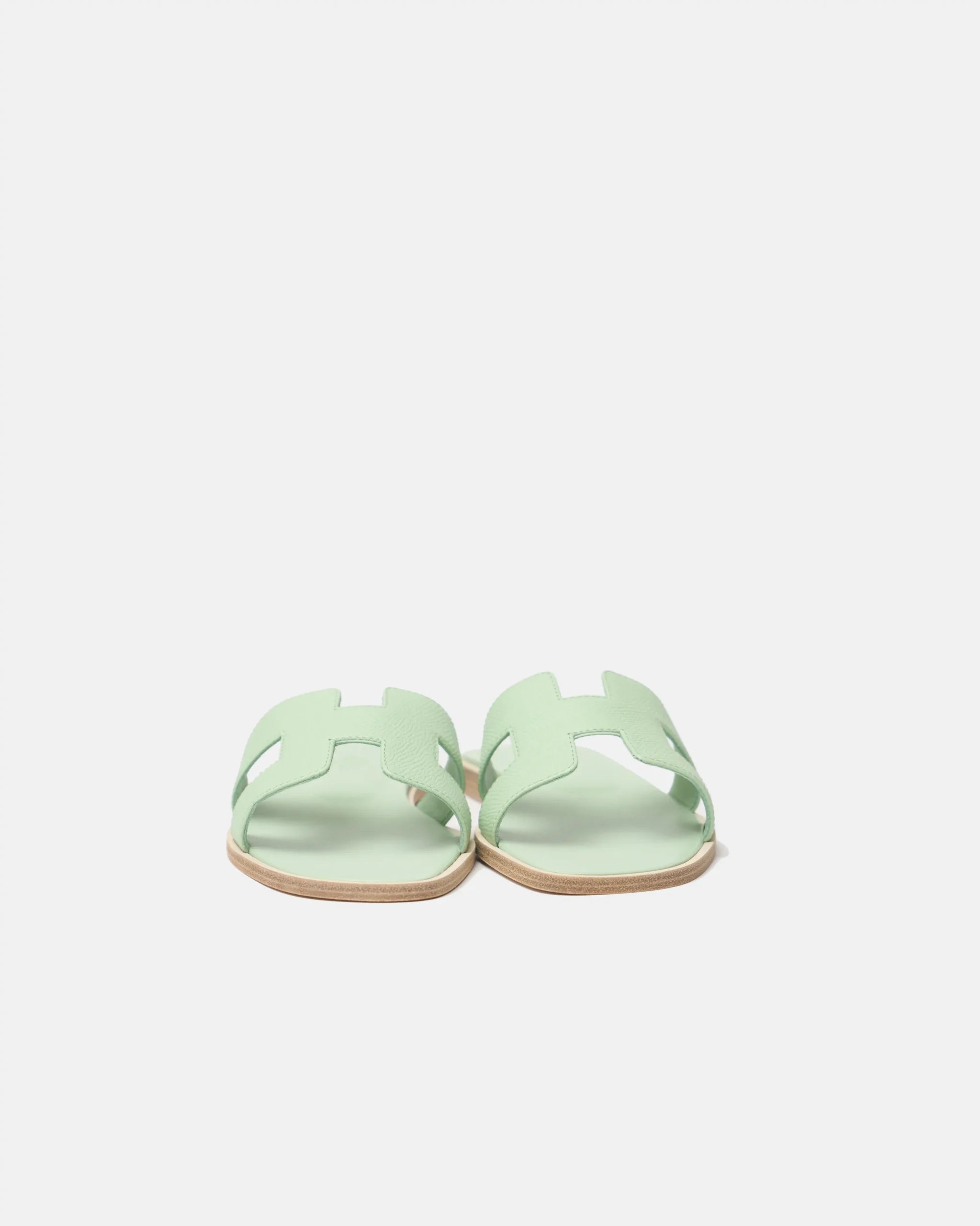 Hermès Oran Vert Jade Epsom Sandals