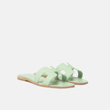 Hermès Oran Vert Jade Epsom Sandals