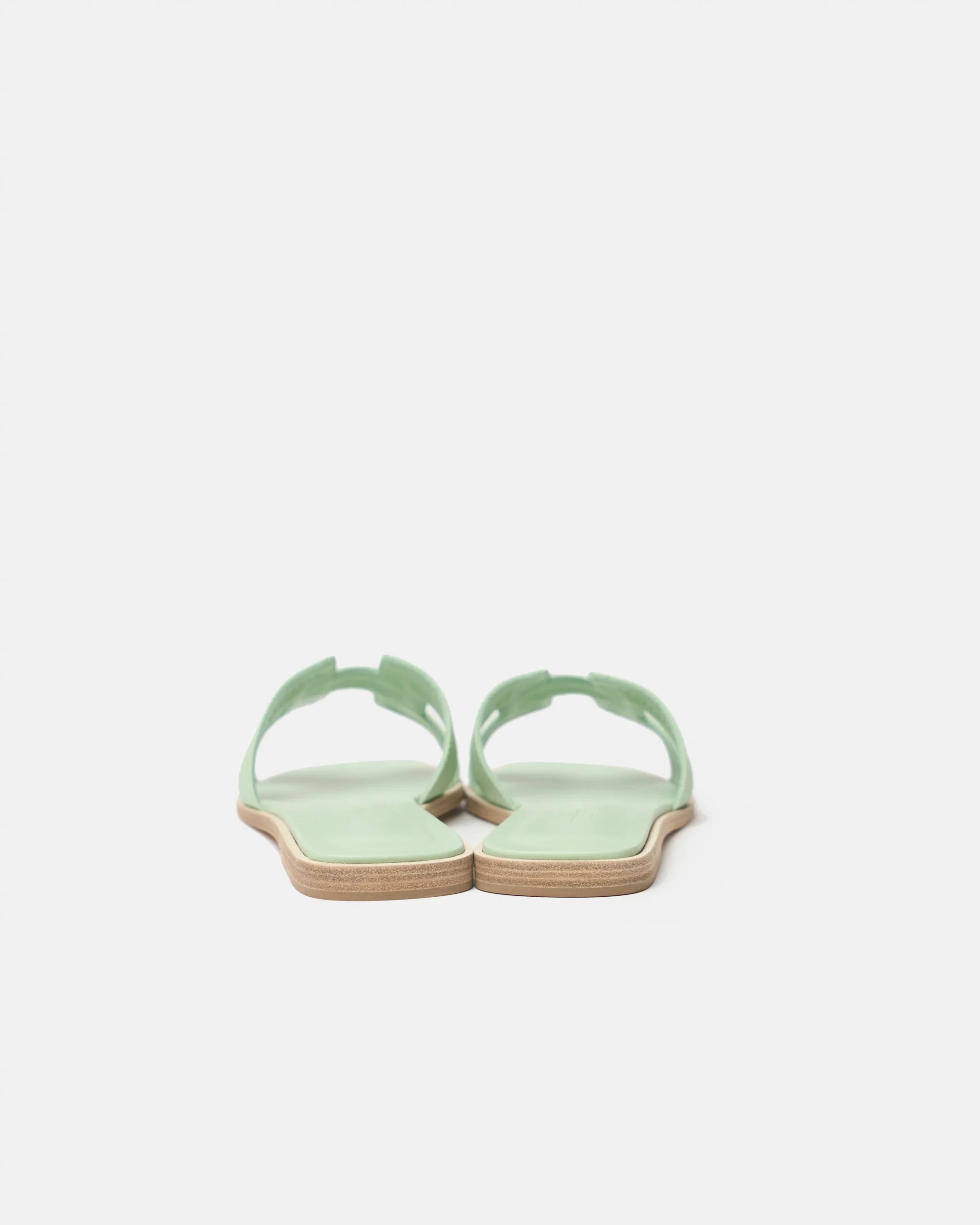 Hermès Oran Vert Jade Epsom Sandals
