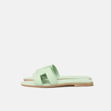 Hermès Oran Vert Jade Epsom Sandals