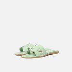 Hermès Oran Vert Jade Epsom Sandals