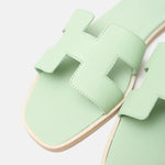 Hermès Oran Vert Jade Epsom Sandals