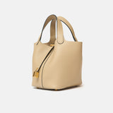 Hermès Mini Picotin 18 Trench Clemence GHW