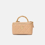 Chanel Vanity Case Lambskin Beige GHW