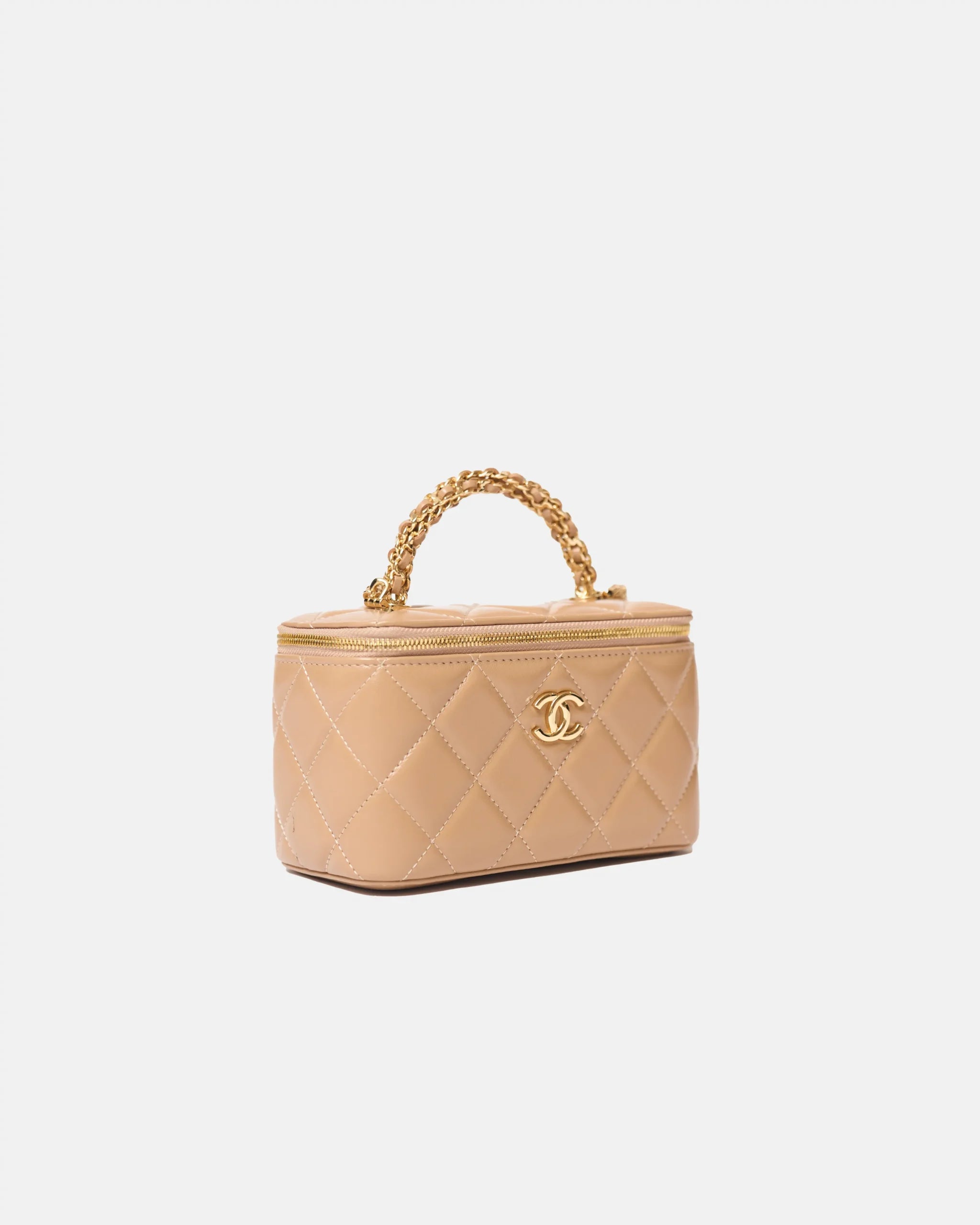 Chanel Caviar Vanity Beige Ghw