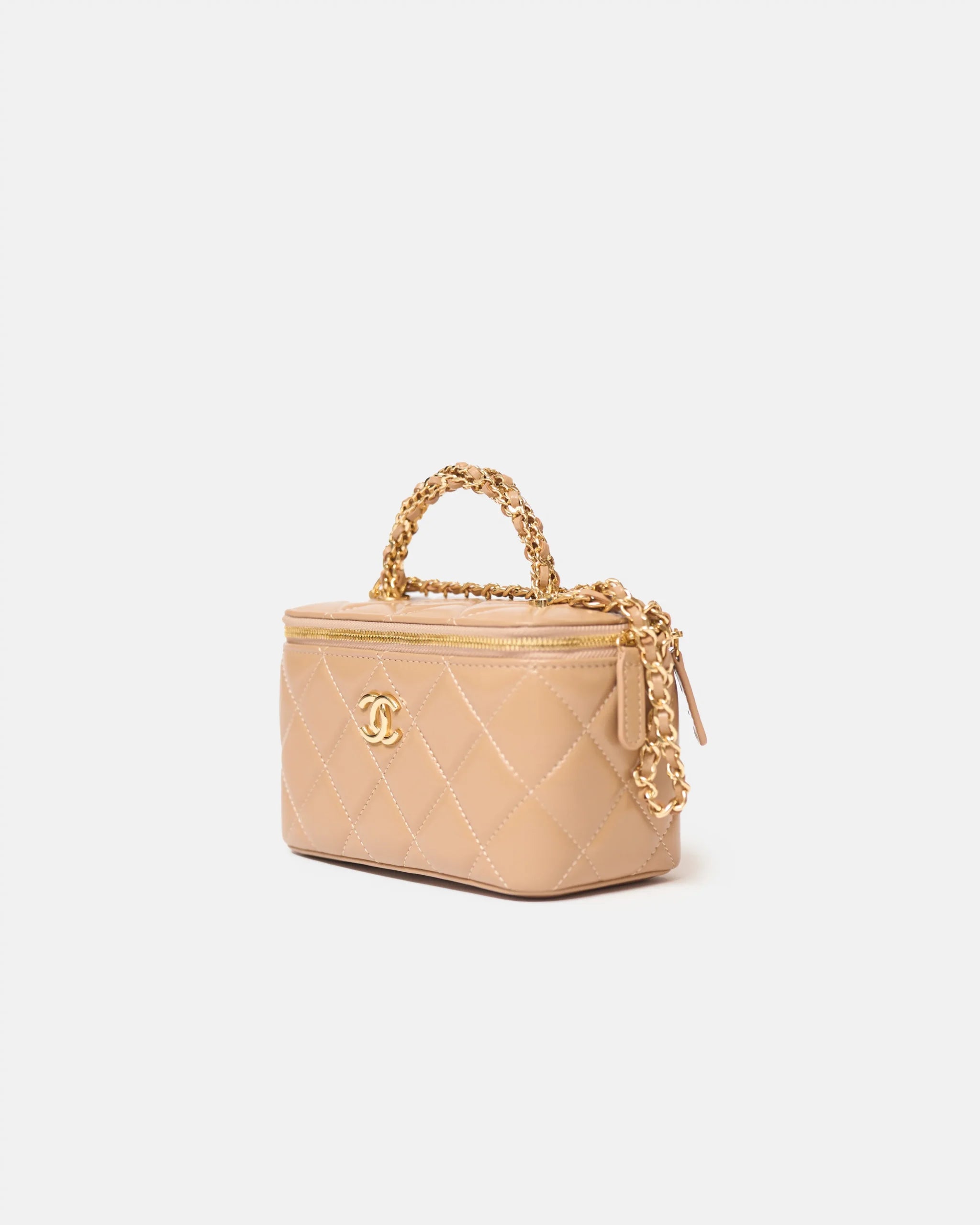 Chanel Caviar Vanity Beige Ghw