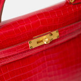 Hermès Kelly 28 Rouge de Coeur Alligator GHW