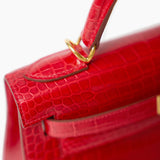Hermès Kelly 28 Rouge de Coeur Alligator GHW