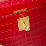 Hermès Kelly 28 Rouge de Coeur Alligator GHW