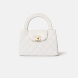 Chanel Mini Kelly White Calfskin Gold-Tone Metal Bag