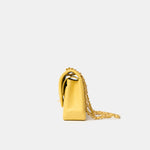 Chanel Classic Double Flap Small Yellow Caviar Gold-Tone Metal