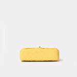 Chanel Classic Double Flap Small Yellow Caviar Gold-Tone Metal