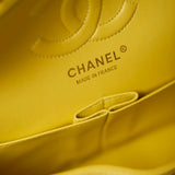 Chanel Classic Double Flap Small Yellow Caviar Gold-Tone Metal