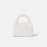 Chanel Mini Kelly White Calfskin Gold-Tone Metal Bag