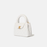 Chanel Mini Kelly White Calfskin Gold-Tone Metal Bag