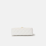 Chanel Mini Kelly White Calfskin Gold-Tone Metal Bag