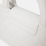 Chanel Mini Kelly White Calfskin Gold-Tone Metal Bag