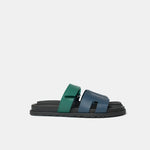 Hermès Chypre Bleu Celeste_Vert Oyat Epsom Sandals