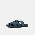 Hermès Chypre Bleu Celeste_Vert Oyat Epsom Sandals