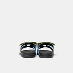 Hermès Chypre Bleu Cameo_ Vert Celadon Suede Sandals