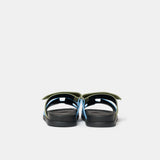 Hermès Chypre Bleu Cameo_ Vert Celadon Suede Sandals